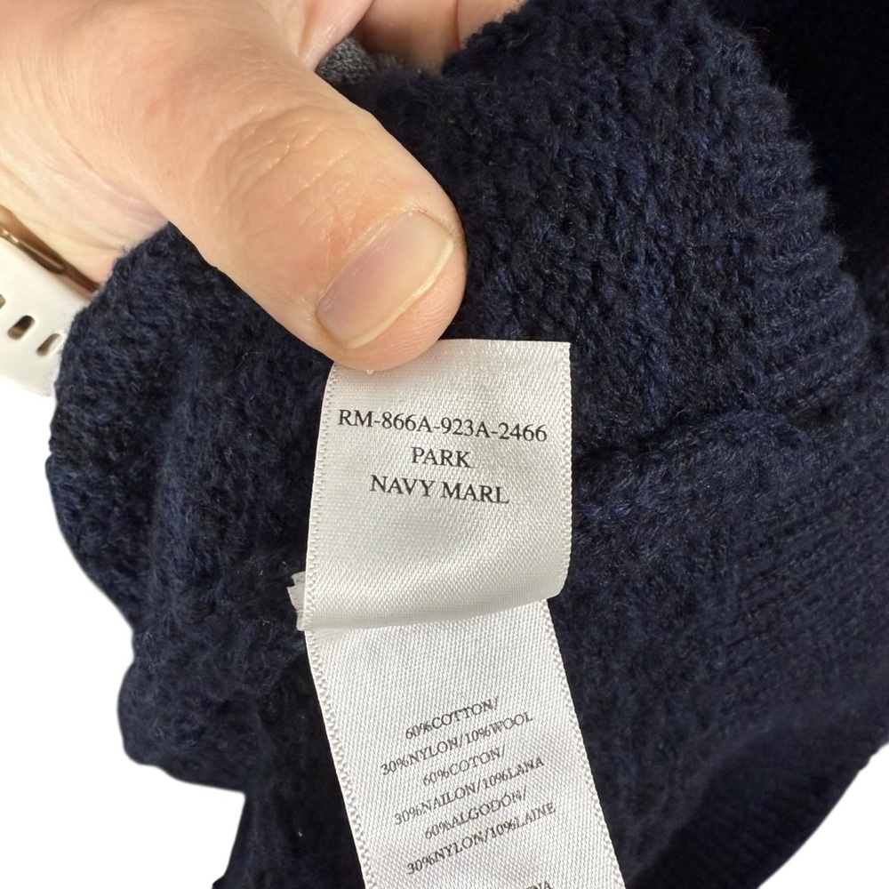 Rails Men’s Full Zip Wool Blend Knit Sweater in Navy Blue Size L - Picture 7 of 10
